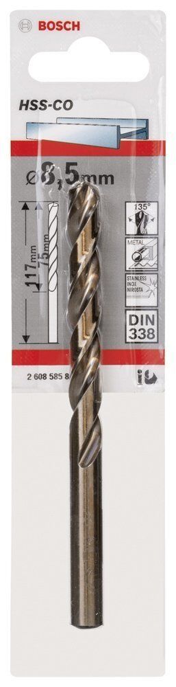 Bosch HSS-Co 8,5 mm 1'li Kobaltlı Matkap Ucu 2608585861