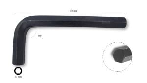 Ceta Form 17 mm L Kısa Allen (Alyan) Anahtar L/17