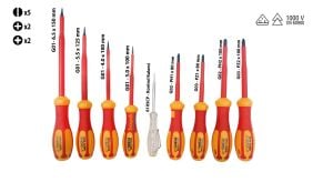 Ceta Form 9 Parça 1000 volt VDE İzoleli Tornavida Takımı Deri Çantalı G99-901