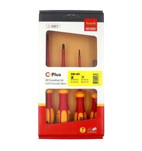Ceta Form 4 Parça 1000 volt VDE İzoleli Düz Yıldız Tornavida Seti G99-401