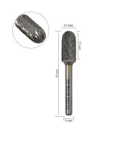 Tutex SC-5M 12 mm Silindirik Küre Karbür (Sert Metal) Freze Ucu