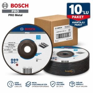 Bosch PRO 180x6 mm Metal Taşlama Taşı 10'lu Avantajlı Paket