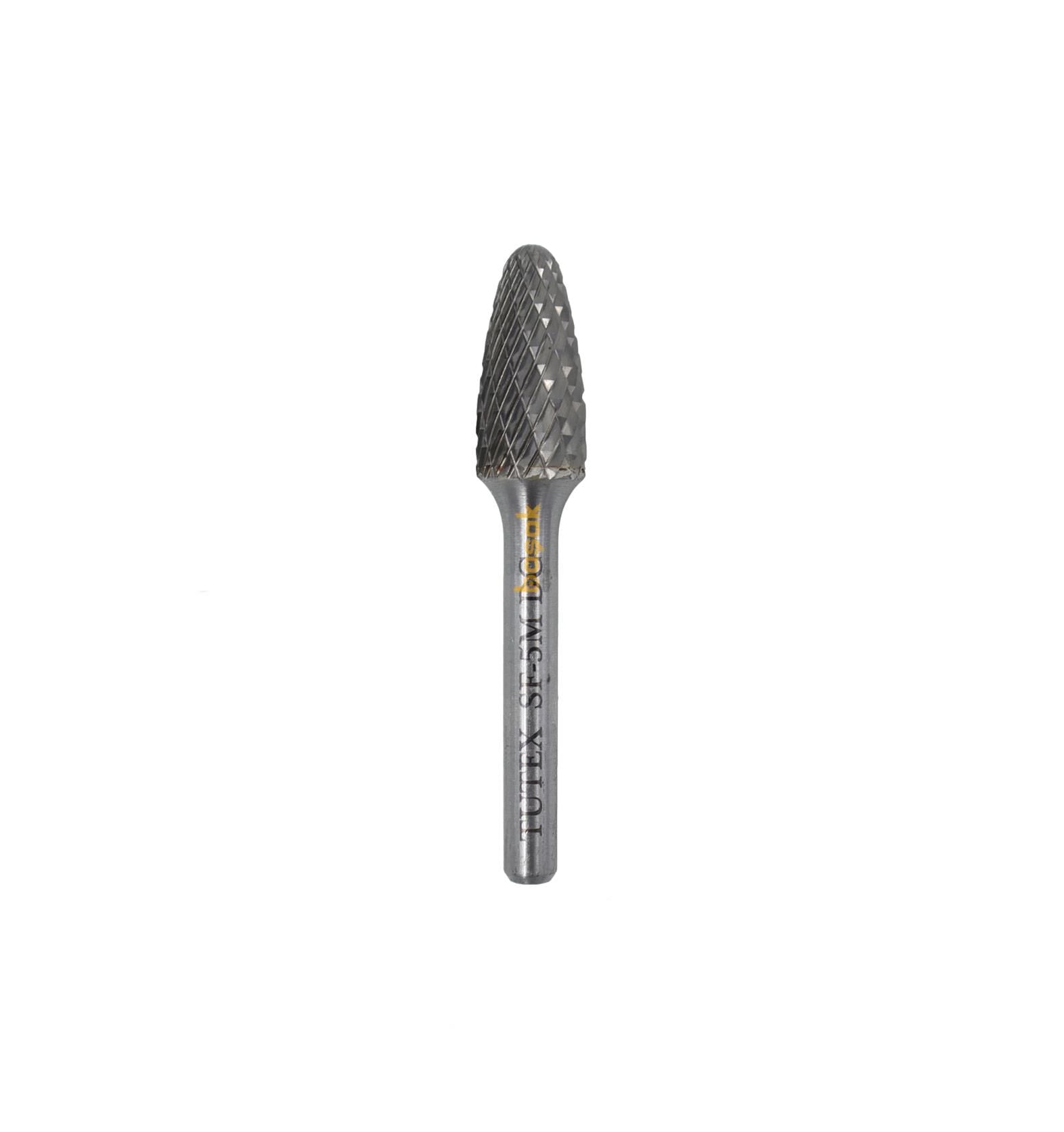 Tutex SF-5M 12 mm Konik Yuvarlak Karbür (Sert Metal) Freze Ucu