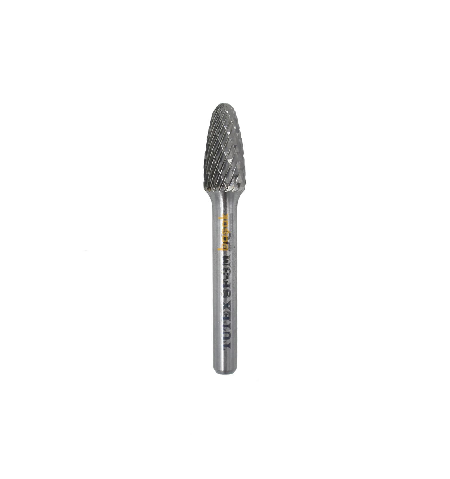 Tutex SF-3M 10 mm Konik Yuvarlak Karbür (Sert Metal) Freze Ucu