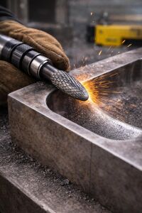 Tutex SF-3M 10 mm Konik Yuvarlak Karbür (Sert Metal) Freze Ucu