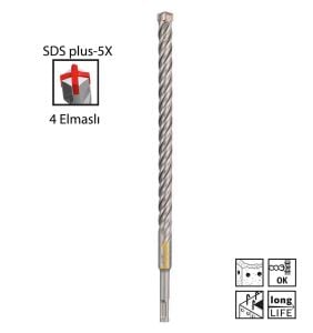 Bosch SDS Plus-5X 19 x 300 mm Dört Elmaslı Matkap Ucu 2608836637