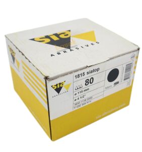 Sia 1815 Siatop 115 mm 80 Kum Deliksiz Zımpara Kağıdı 50'li
