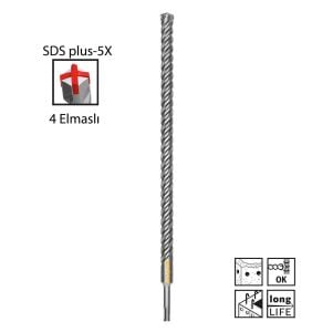 Bosch SDS Plus-5X 19 x 450 mm Dört Elmaslı Matkap Ucu 2608836638