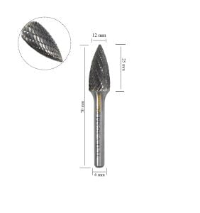 Tutex SG-5M 12 mm Çam Tipi Karbür (Sert Metal) Freze Ucu