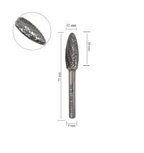 Tutex SH-5M 12 mm Alev Tip Karbür (Sert Metal) Freze Ucu