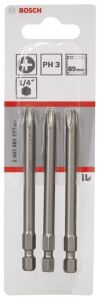 Bosch PH3 89 mm 3'lü Yıldız Bits Uç ExtraHard 2607001537