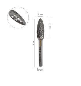 Tutex SH-3M 10 mm Alev Tip Karbür (Sert Metal) Freze Ucu