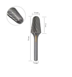 Tutex SL-5M 16 mm Konik Oval Karbür (Sert Metal) Freze Ucu