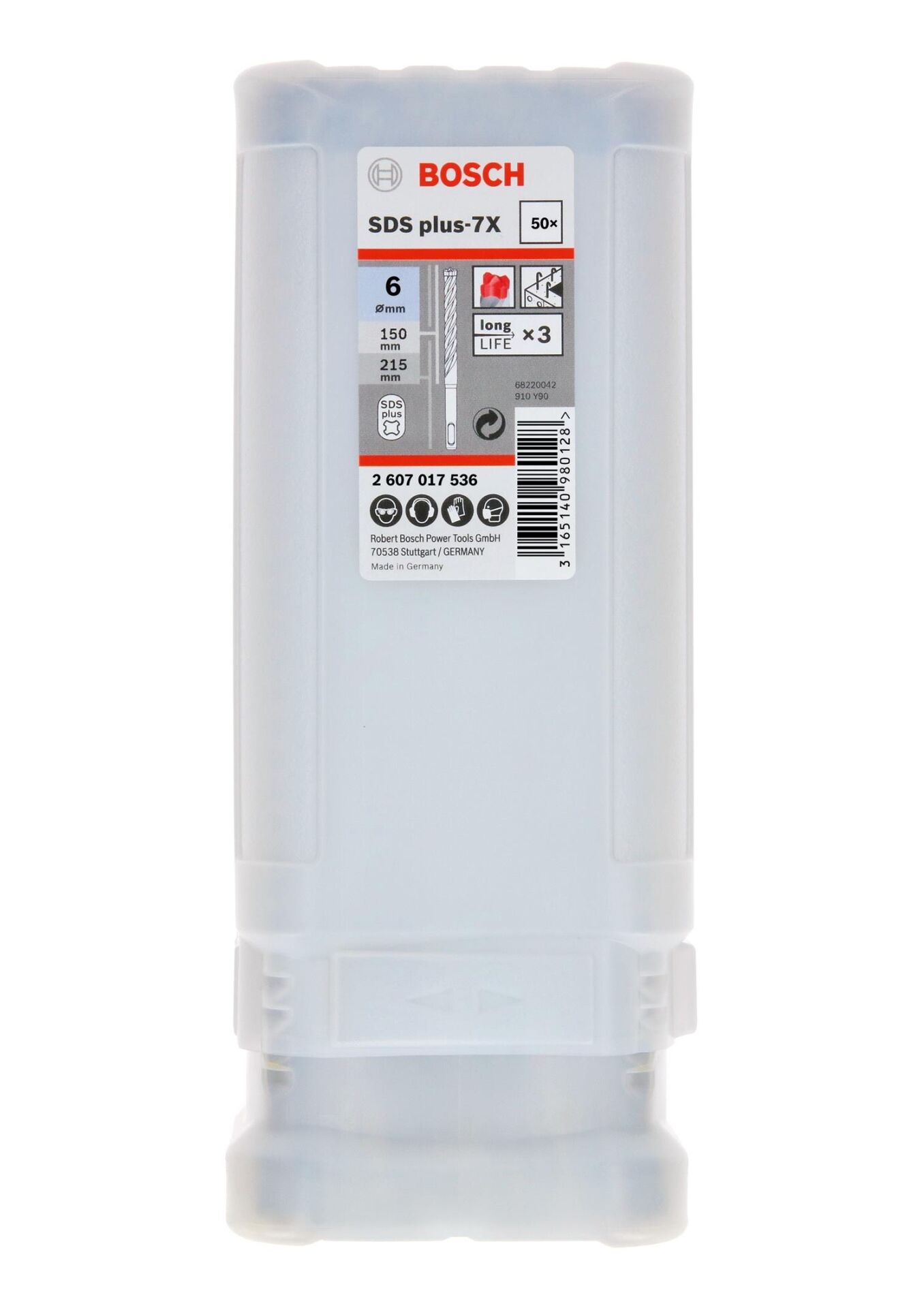 Bosch 6 x 165 mm 50'li SDS Plus-7X 4 Elmaslı Özel Matkap Ucu 2607017536