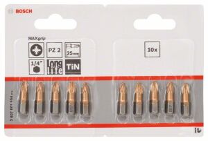 Bosch PZ2 25 mm 10'lu Yıldız Vidalama Ucu MaxGrip 2607001594