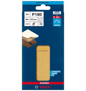 Bosch Expert C470 80 x 133 mm 10'lu 180 Kum Zımpara Kağıdı 2608900882