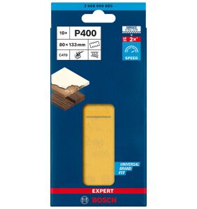Bosch Expert C470 80 x 133 mm 10'lu 400 Kum Zımpara Kağıdı 2608900885