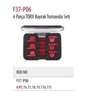 Ceta Form T6 - T15 TORX Bayrak Tornavida Seti 6 Parça F37-P06