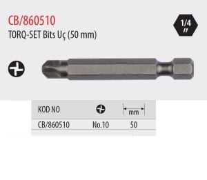 Ceta Form Torq-Set Uçlu No 10 x 50 mm Bits Uç CB/860510
