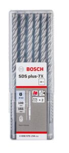 Bosch 8 x 165 30'lu mm SDS Plus-7X 4 Elmaslı Özel Seri Matkap Ucu 2608576194