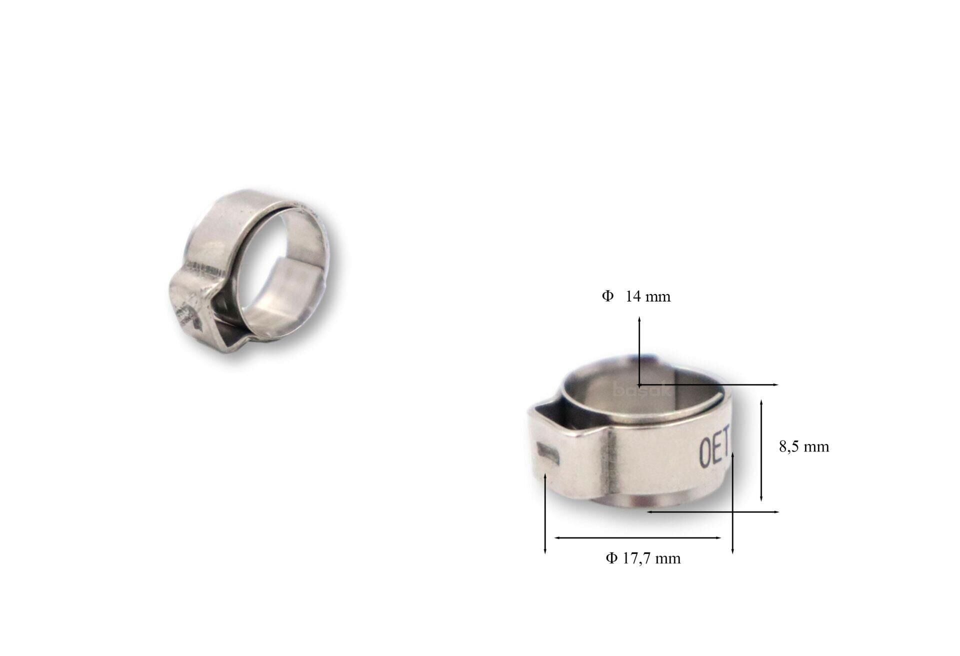 Oetiker 14,0 mm Paslanmaz Kulaklı Argon Kelepçesi (adet fiyatıdır)