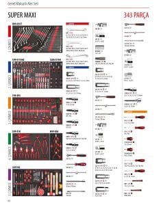 Ceta Form 343 Parça SUPER MAXI Dolu Takım Arabası) A50TK-343A01MT
