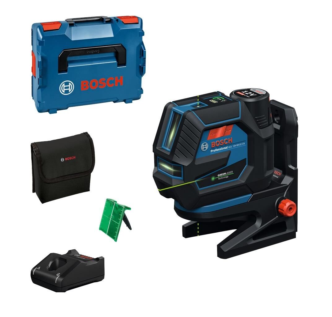 Bosch GCL 12V-50-22 CG 12V Nokta+Artı Çizgi Lazer Hizalama Cihazı 0601066S02