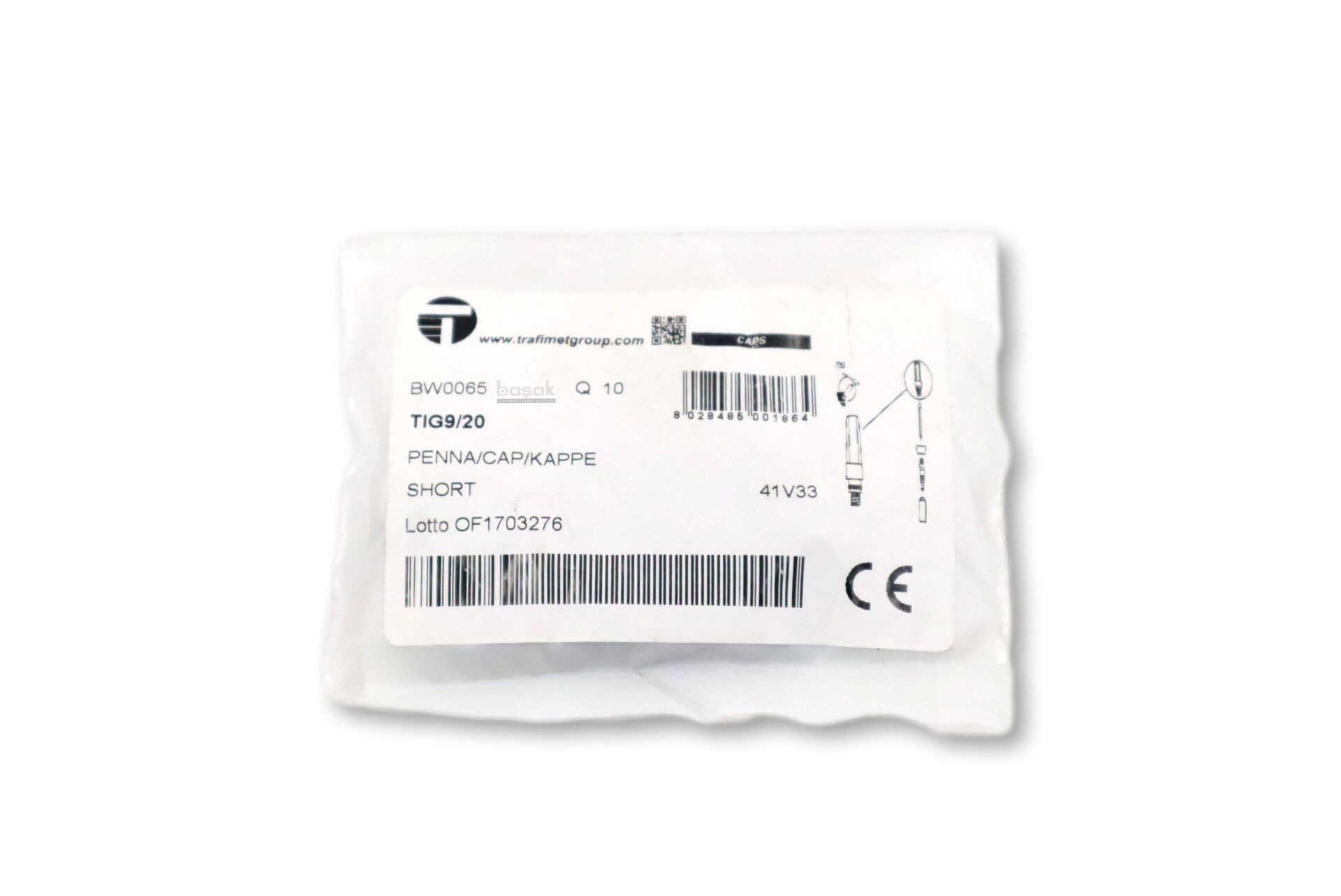 BW0065 Kısa Fındık Tig Tapası-Kep 9-20 Torçlar İçin 41V33 Trafimet