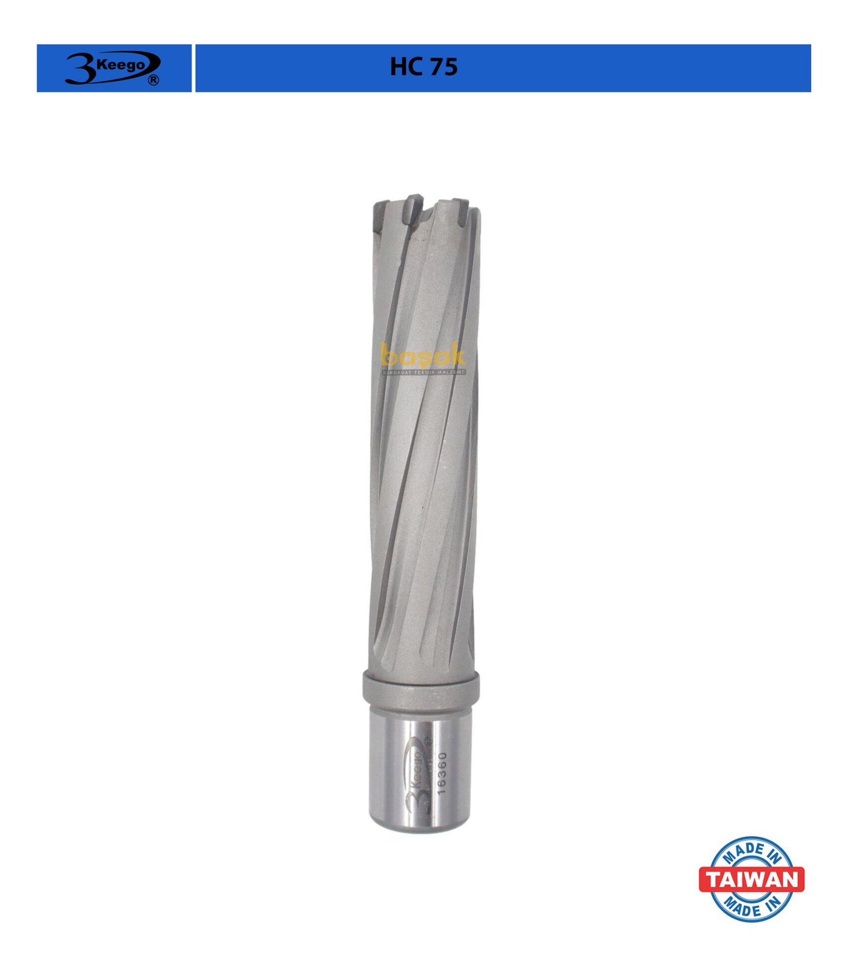3Keego 20 X 75 mm TCT Uzun Elmas Manyetik Matkap Ucu HC75
