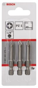 Bosch Extra Hard PZ1 49 mm Yıldız Vidalama Ucu 3'lü 2607001575