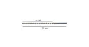 PTG 5x195 mm Çok Uzun Metal Matkap Ucu HSS DIN 1869 -1