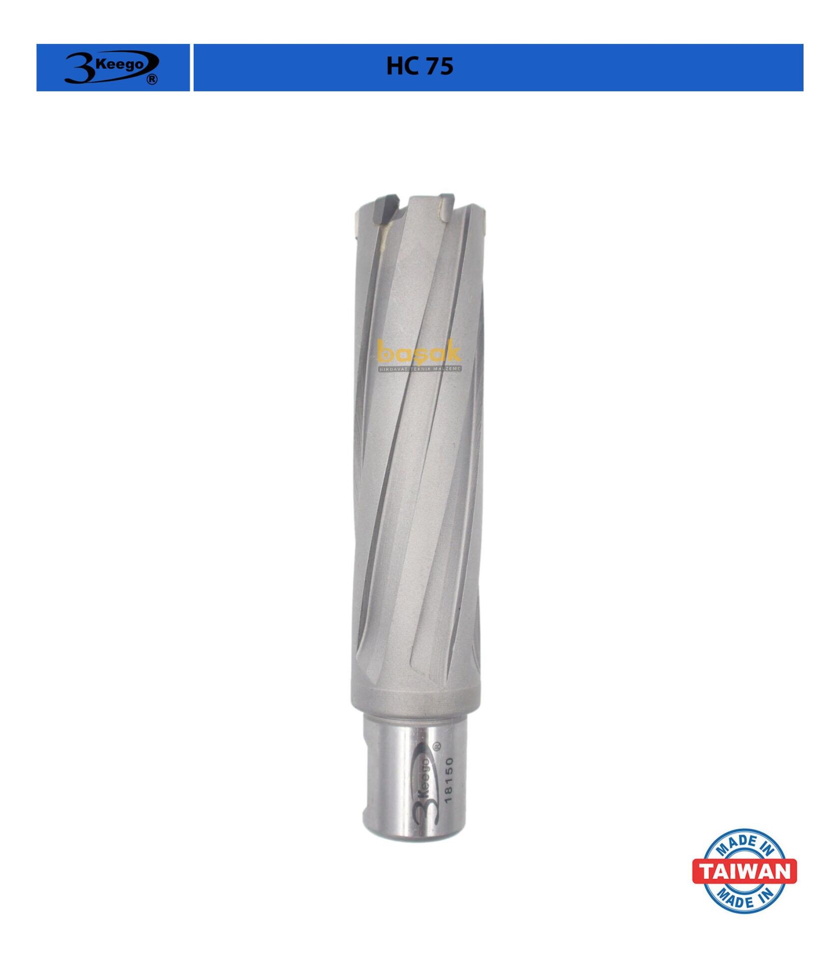 3Keego 24 X 75 mm TCT Uzun Elmas Manyetik Matkap Ucu HC75