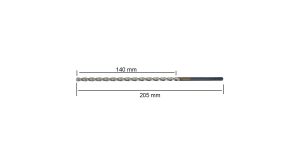PTG 5.5x205 mm Çok Uzun Metal Matkap Ucu HSS DIN 1869 -1