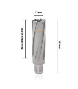 3Keego 27 X 75 mm TCT Uzun Elmas Manyetik Matkap Ucu HC75