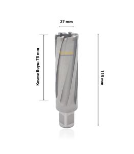 3Keego 27 X 75 mm TCT Uzun Elmas Manyetik Matkap Ucu HC75