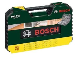 Bosch 103 Parça Ahşap-Metal-Duvar Matkap Ucu ve Bits Seti 2607017367