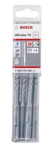 Bosch 7 x 165 mm 10'lu SDS Plus-7X 4 Elmaslı Özel Matkap Ucu 2608576180
