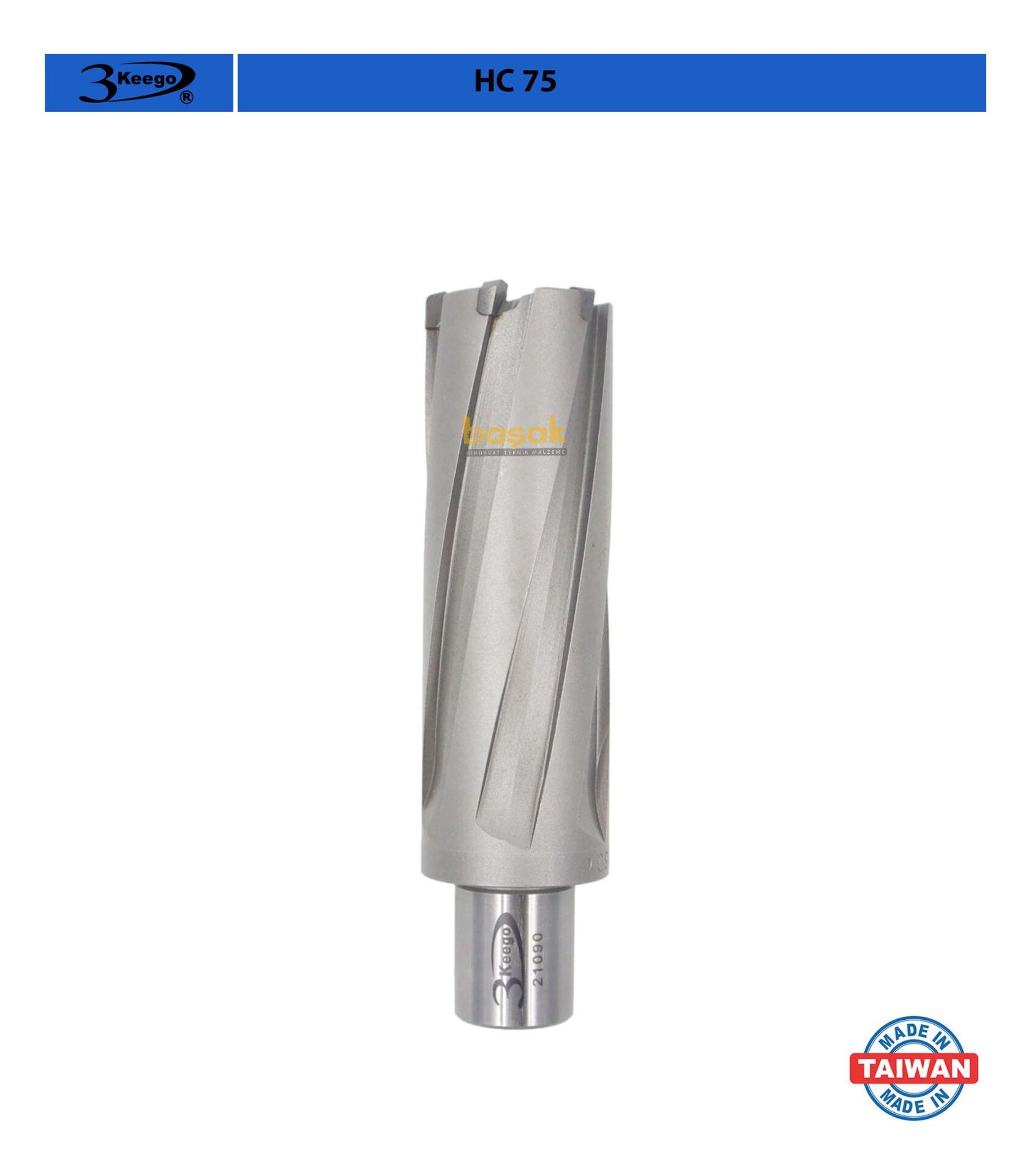 3Keego 30 X 75 mm TCT Uzun Elmas Manyetik Matkap Ucu HC75