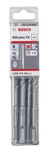 Bosch 8 x 165 mm 10'lu SDS Plus-7X 4 Elmaslı Özel Matkap Ucu 2608576181