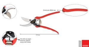Ceta Form 215 mm Bağ Makası (Alüminyum Gövde) J22-215C
