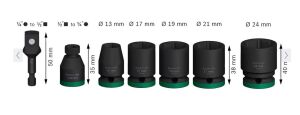 Bosch Pro 1/2 Havalı Lokma Seti 13-24 mm 2608003032