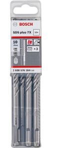 Bosch 10 x 165 mm 10'lu SDS Plus-7X 4 Elmaslı Özel Matkap Ucu 2608576184