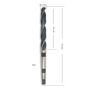 MTE 13 mm Mors Konik Saplı Matkap Ucu HSS (DIN 345)