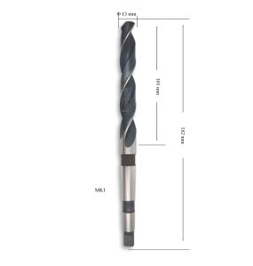 MTE 13 mm Mors Konik Saplı Matkap Ucu HSS (DIN 345)