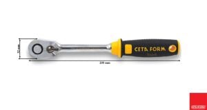 Ceta Form Düğmeli Cırcır Kolu (Kompakt Kafa) C21-11 1/2”