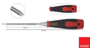 Ceta Form 8 mm Plastik Saplı Düz Iskarpela L50-08-2