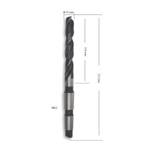 MTE 15 mm Mors Konik Saplı Matkap Ucu HSS (DIN 345)