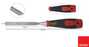 Ceta Form 12 mm Plastik Saplı Düz Iskarpela L50-12-2