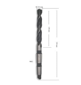 MTE 15,5 mm Mors Konik Saplı Matkap Ucu HSS (DIN 345)