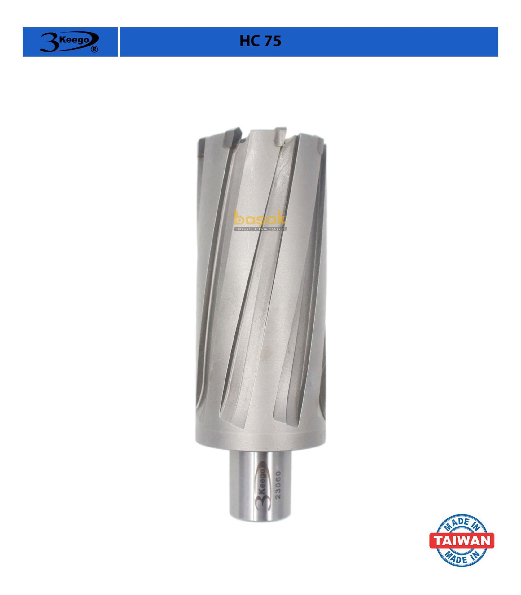 3Keego 40 X 75 mm TCT Uzun Elmas Manyetik Matkap Ucu HC75